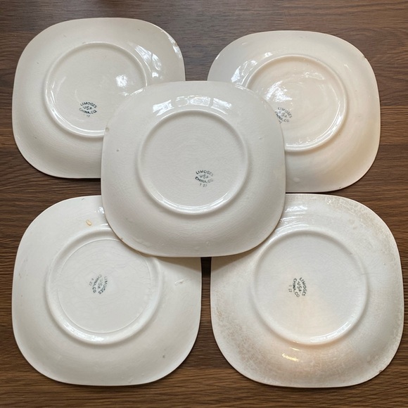 LIMOGES CHINA CO USA 5 Vintage Porcelain China Decorative Small Flowered Plate - Picture 7 of 7